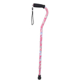 YCH-C8006 Walking Aids offset style Floral Telescopic Cane-Canes