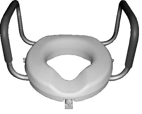 YCH-9001A Bath Safety Raised toilet seat w/arms 5" height