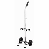 YCH-1212 Hospital Furniture Oxygen cart w/twin holders- Rack with Wheels